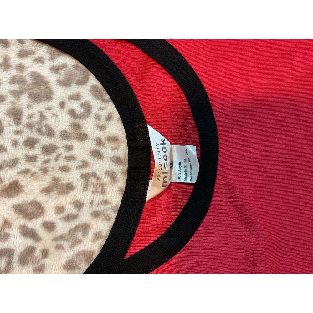 Miss Look Acrylic, Tank Top Size, Extra Large, Red And Black - Picture 3 of 3